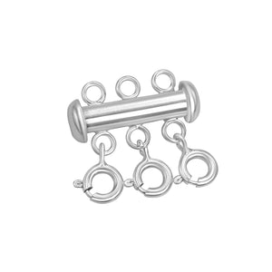 
                  
                    Sterling Silver Necklace Separator Clasp for Layering Triple Row Detangler
                  
                