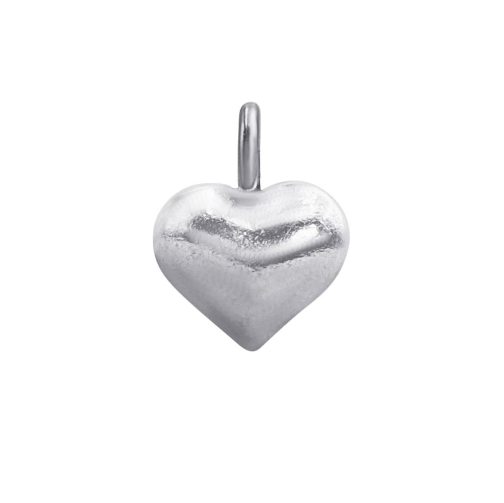 Hill Tribe Silver Small Puffed Heart Charm Romantic Jewellery