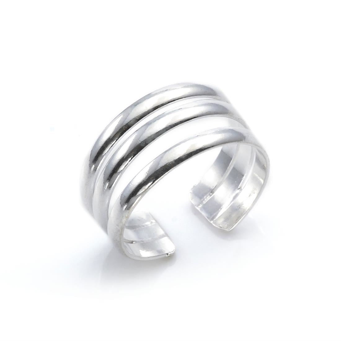 Silverly 925 Sterling Silver Toe Rings - Adjustable Midi Pinky Rings For Women