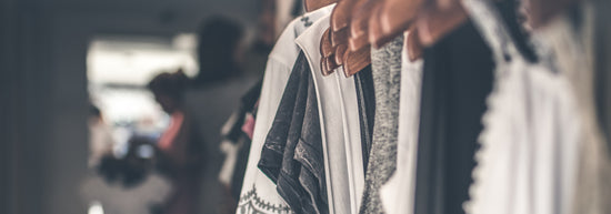 Fashionable clothing in a store