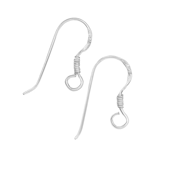 Sterling Silver Earring Wires - Pair of Replacement Fish Hooks