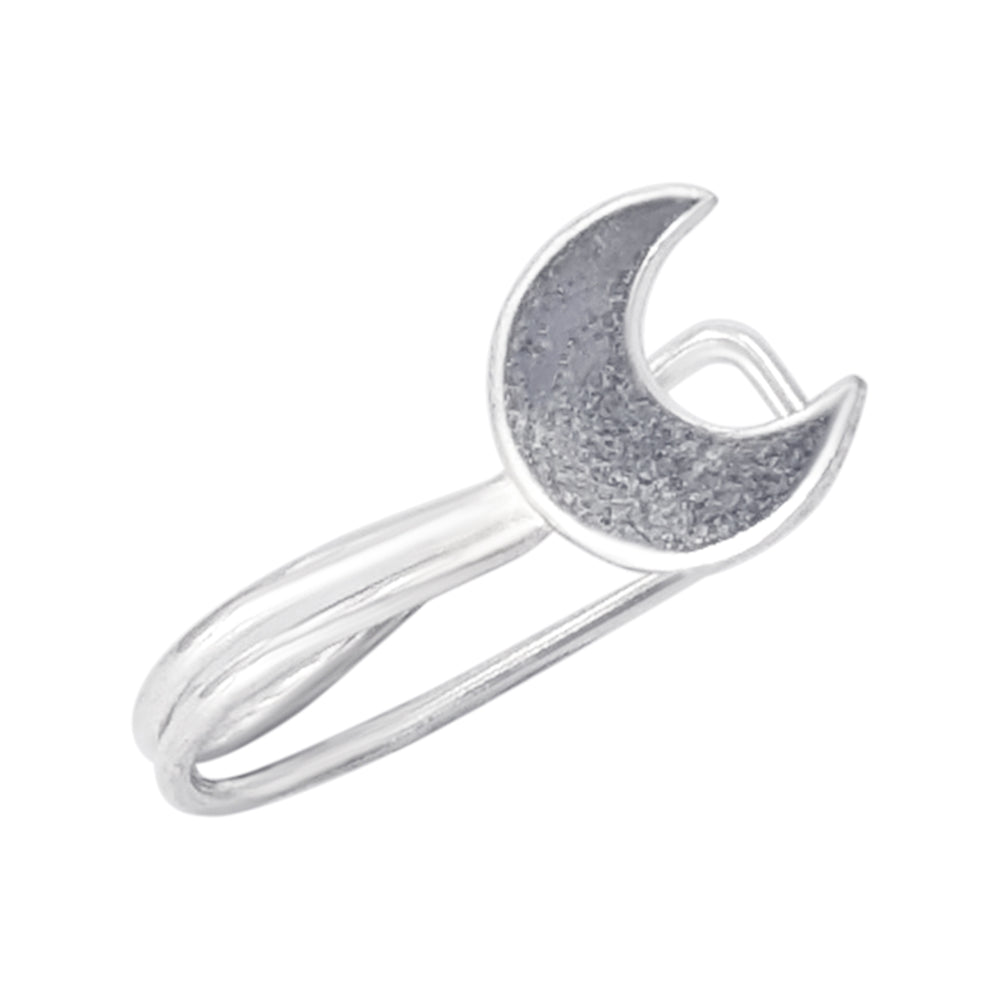 Sterling Silver Crescent Moon Cuff Earring - Celestial Ear Cuff