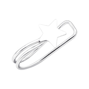 
                  
                    Sterling Silver Flat Star Cuff Earring - Celestial Ear Cuff
                  
                