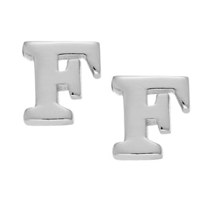 
                  
                    Sterling Silver Letter Initial Alphabet Stud Earrings Small Name Studs
                  
                