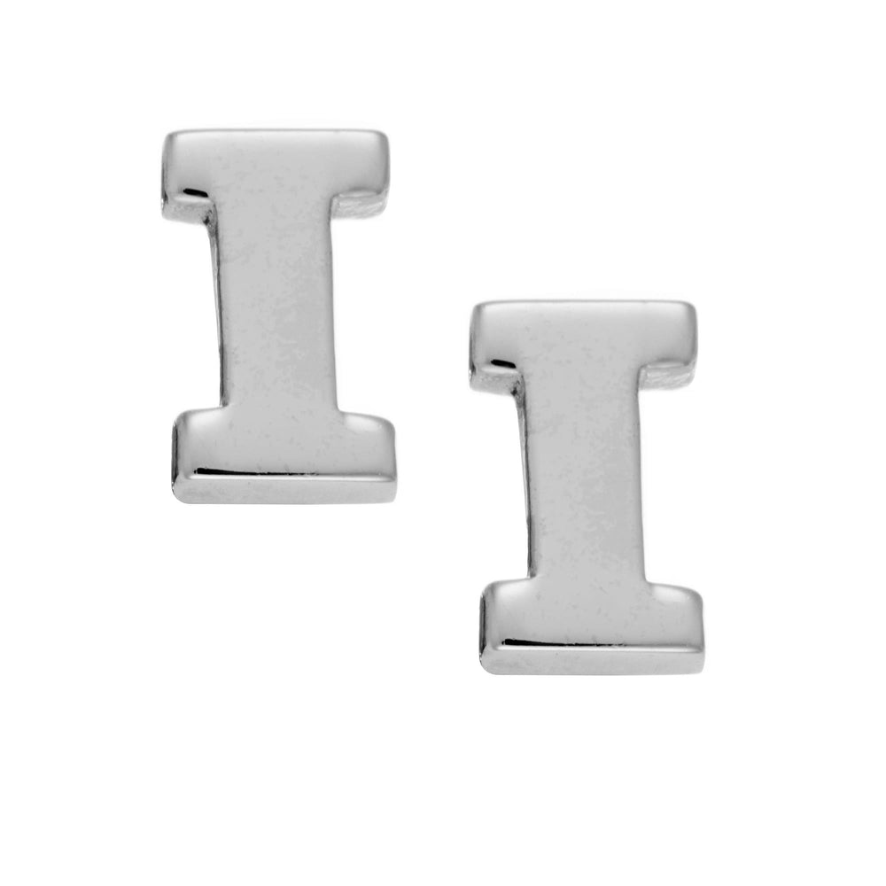 
                  
                    Sterling Silver Letter Initial Alphabet Stud Earrings Small Name Studs
                  
                