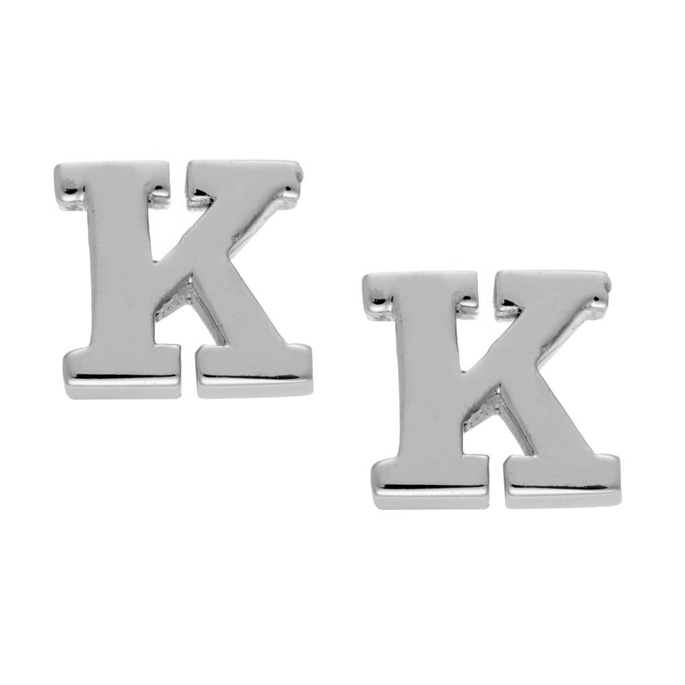 
                  
                    Sterling Silver Letter Initial Alphabet Stud Earrings Small Name Studs
                  
                