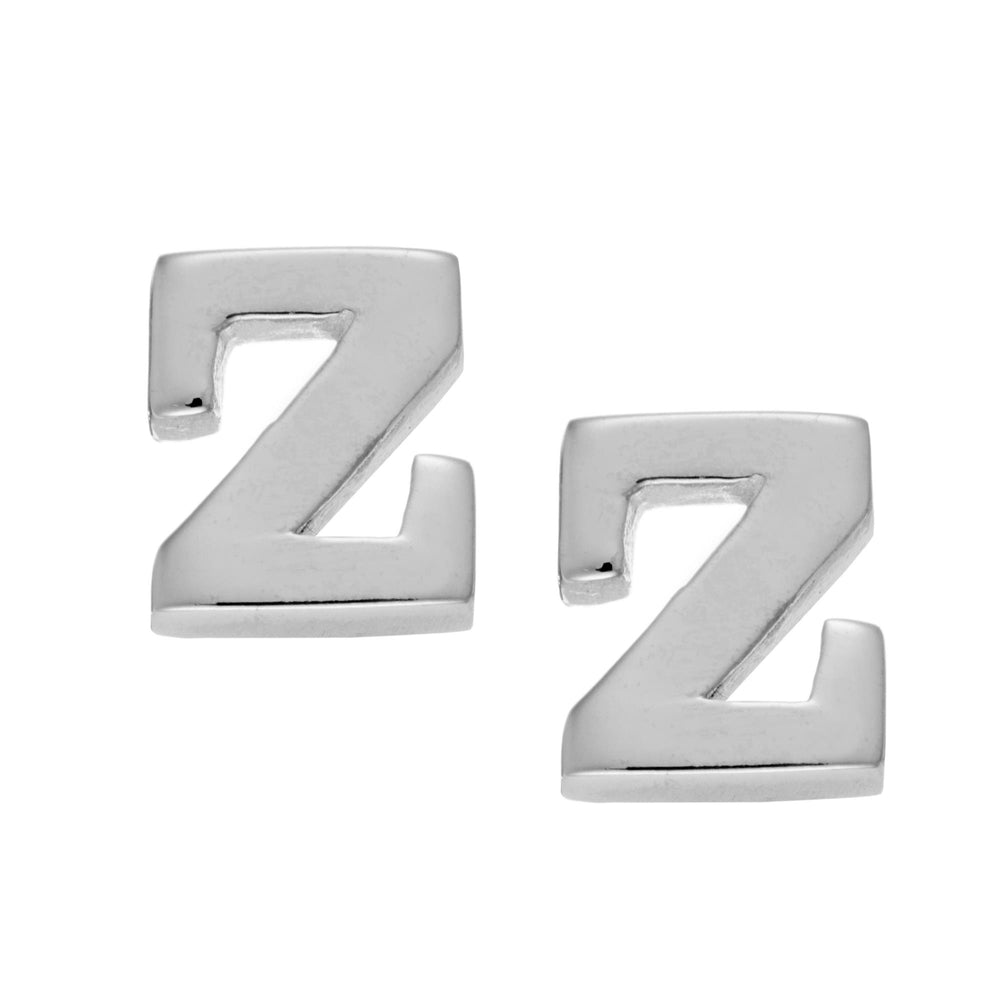 
                  
                    Sterling Silver Letter Initial Alphabet Stud Earrings Small Name Studs
                  
                