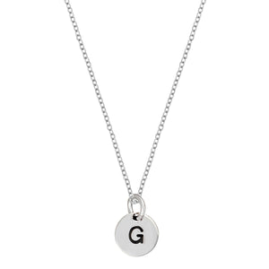 
                  
                    Sterling Silver Letter Initial Alphabet Pendant Necklace Curb Chain
                  
                