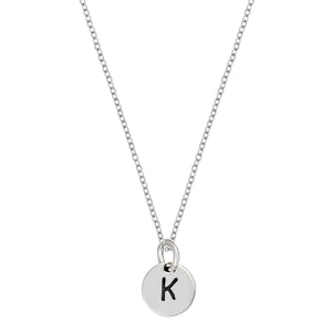 
                  
                    Sterling Silver Letter Initial Alphabet Pendant Necklace Curb Chain
                  
                