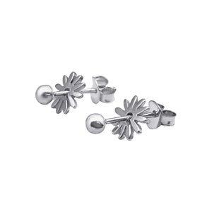 
                  
                    Sterling Silver Flower Ball Stud Earrings 2 in 1 Removable Petals
                  
                