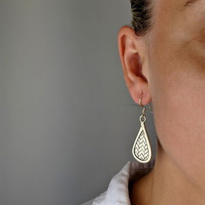 
                  
                    Karen Hill Tribe Silver Teardrop Basketweave Woven Earrings
                  
                