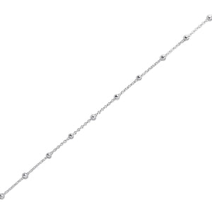 
                  
                    Sterling Silver Satellite Chain Anklet - Ball & Cable Chain Design
                  
                