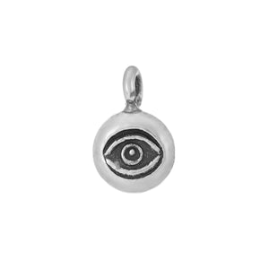 
                  
                    Karen Hill Tribe Silver Small Round Eye Engraved Tribal Pendant
                  
                