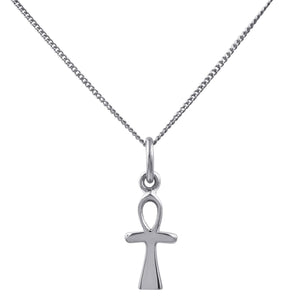 
                  
                    Sterling Silver Small Egyptian Ankh Cross Charm Pendant
                  
                