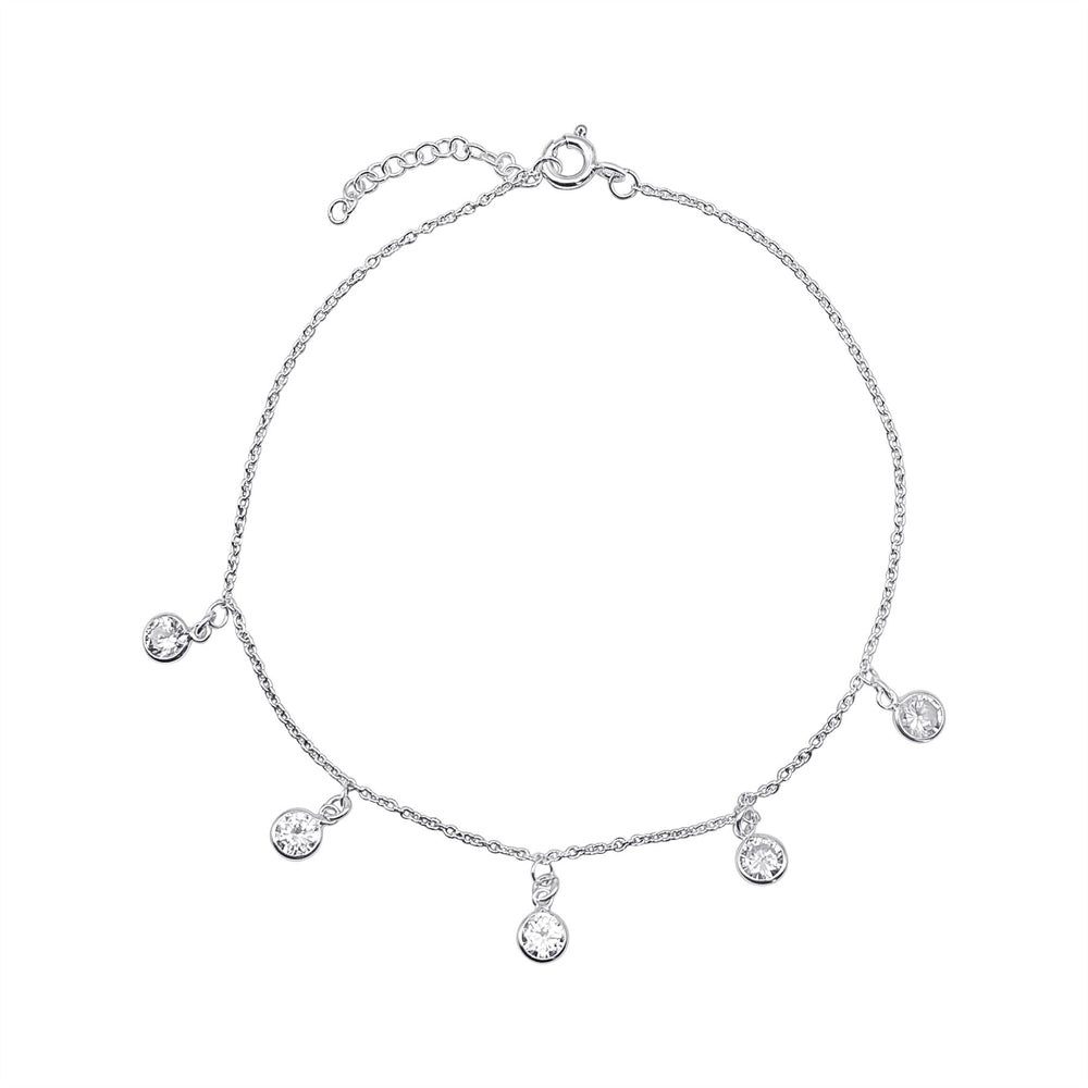 Sterling Silver Starfish Anklet - Marine Life Cable Chain Design