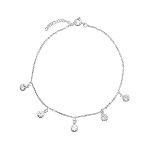 
                  
                    Sterling Silver Starfish Anklet - Marine Life Cable Chain Design
                  
                