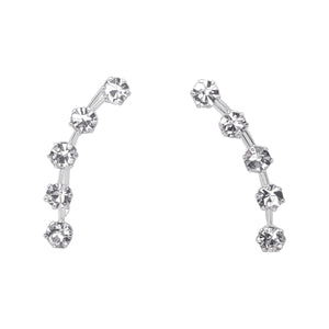 
                  
                    Sterling Silver CZ Hexagonal Crystal Climber Earrings - Constellation Climbers
                  
                