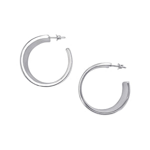 
                  
                    Sterling Silver Chunky Hoop Earrings - 35mm Large Statement Hoops
                  
                