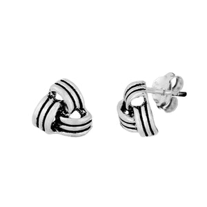 
                  
                    Sterling Silver Trinity Love Knot Stud Earrings
                  
                