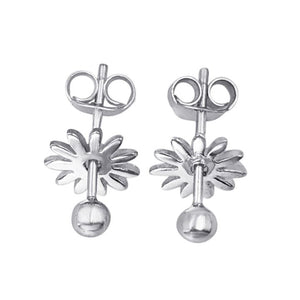 
                  
                    Sterling Silver Flower Ball Stud Earrings 2 in 1 Removable Petals
                  
                