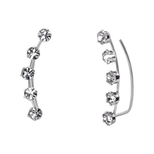 
                  
                    Sterling Silver CZ Hexagonal Crystal Climber Earrings - Constellation Climbers
                  
                