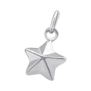 
                  
                    Sterling Silver Faceted Star Charm - Celestial Jewellery Finding
                  
                