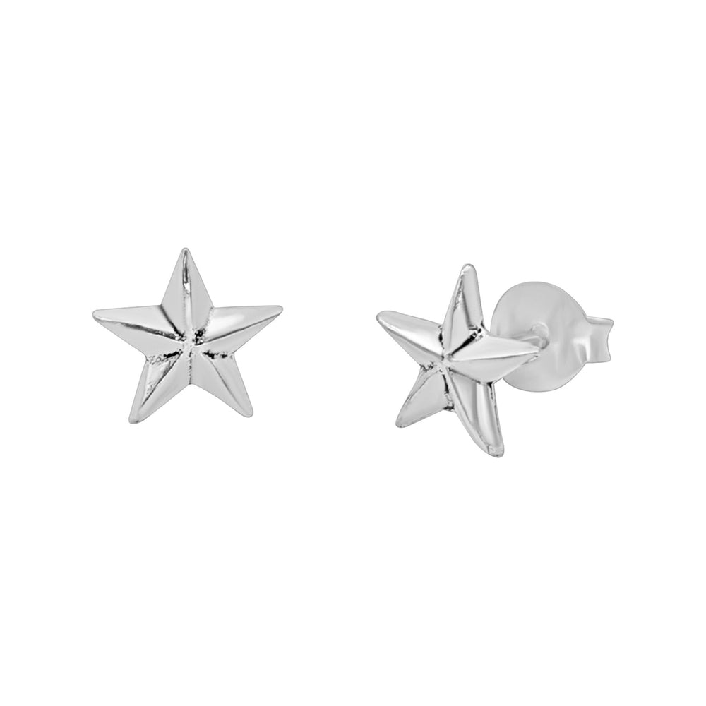 Sterling Silver Small Star Stud Earrings - Celestial  Studs