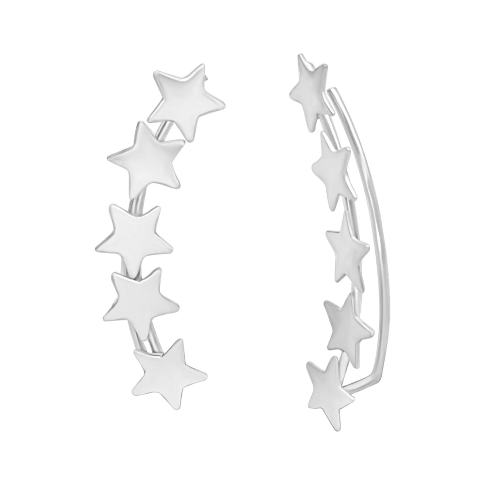 Sterling Silver 5 Star Constellation Climber Earrings