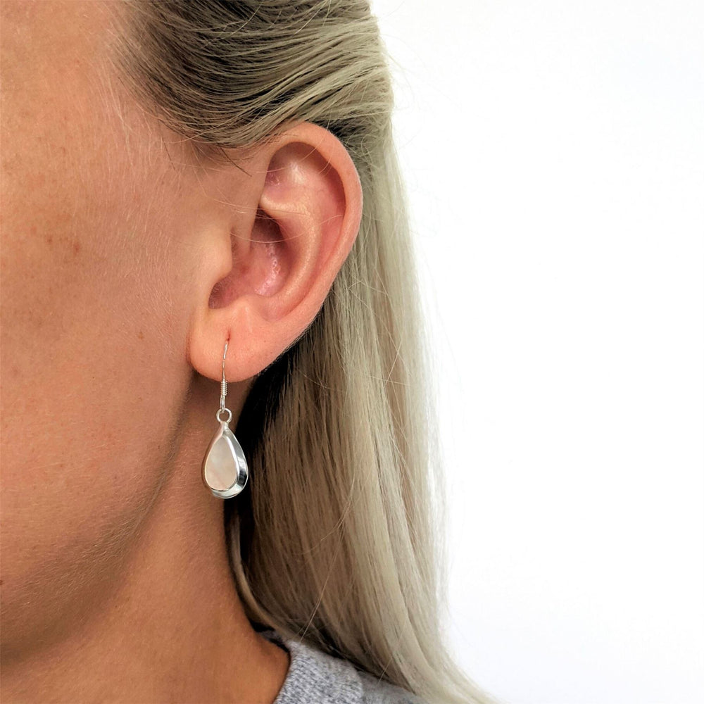 
                  
                    Sterling Silver Teardrop MOP Shell Earrings
                  
                