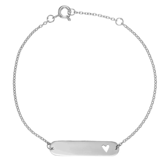 Sterling Silver Flat Bar Chain Bracelet