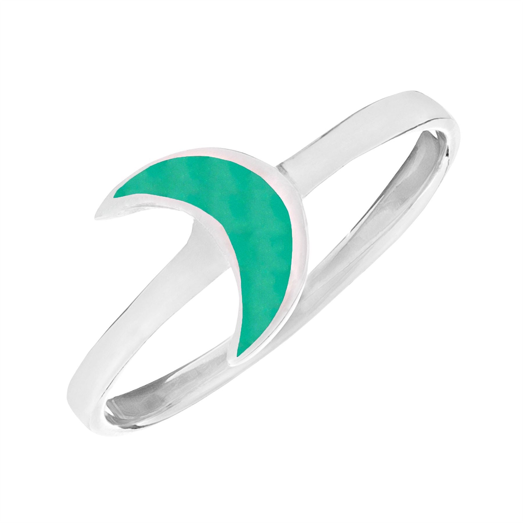 Sterling Silver Crescent Moon Ring Celestial Band