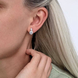 
                  
                    Sterling Silver Long Round CZ Stud Earrings
                  
                