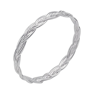 
                  
                    Sterling Silver Braided Ring - Interwoven Double Braid Design
                  
                