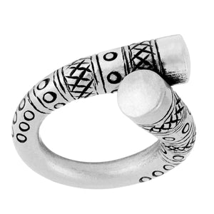 
                  
                    Karen Hill Tribe Silver Chunky Wraparound Tribal Motif Ring
                  
                