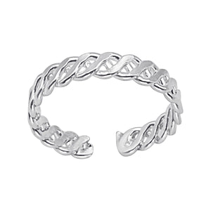 
                  
                    Sterling Silver Celtic Knot Toe Ring - Classic Braided Irish Knotwork Midi Band
                  
                