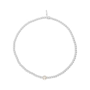 
                  
                    Sterling Silver Freshwater Pearl Stretch Bracelet - Ball Bead Design
                  
                