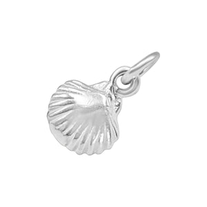 
                  
                    Sterling Silver Scallop Shell Charm - Small Seashell Pendant
                  
                