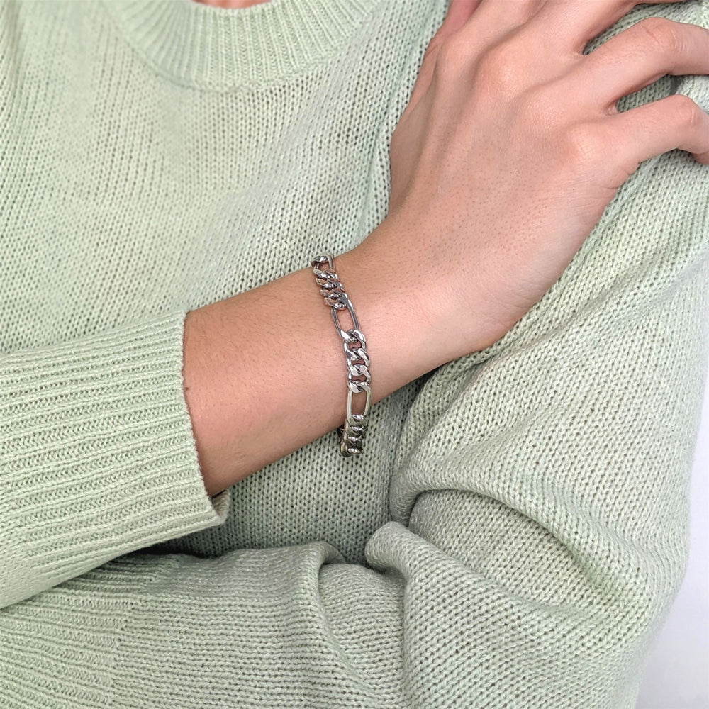 
                  
                    Sterling Silver Figaro Chain Bracelet
                  
                