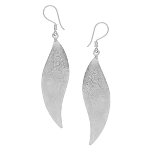 
                  
                    Karen Hill Tribe Silver Flower Motif Leaf Shaped Drop Earrings
                  
                