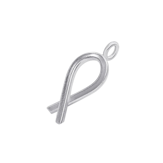 Hill Tribe Silver Looped Ribbon Charm Minimalist Loop Charms