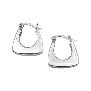 
                  
                    Sterling Silver Tapered Triangular Hoop Earrings - Small Chunky Hoops
                  
                