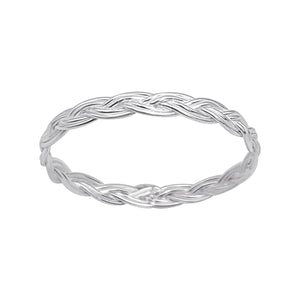 
                  
                    Sterling Silver Braided Ring - Interwoven Double Braid Design
                  
                