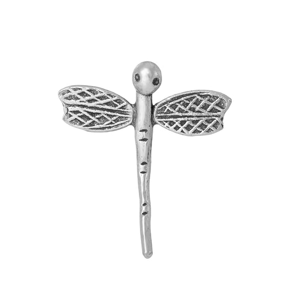 Karen Hill Tribe Silver Dragonfly Insect Pendant w/ Hidden Bail