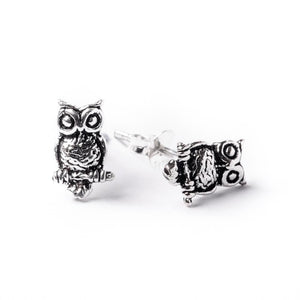 
                  
                    Sterling Silver Small Owl Stud Earrings
                  
                