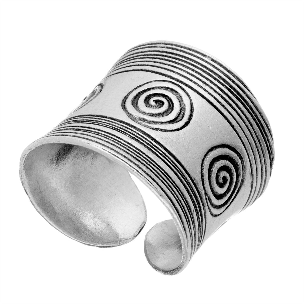 
                  
                    Karen Hill Tribe Silver Wide Engraved Spiral Adjustable Ring
                  
                