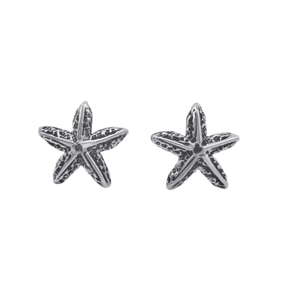 Sterling Silver Small Starfish Studs Marine Life Mermaid Stud Earrings