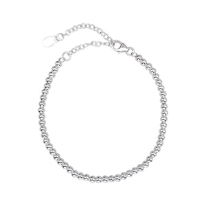 
                  
                    Sterling Silver Ball Bead Bracelet - Chunky & Stackable Design
                  
                