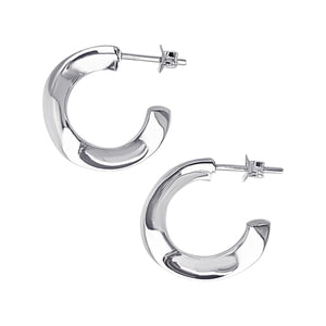 
                  
                    Sterling Silver Ripple Hoop Earrings - 20mm Chunky Twisted Hoops
                  
                