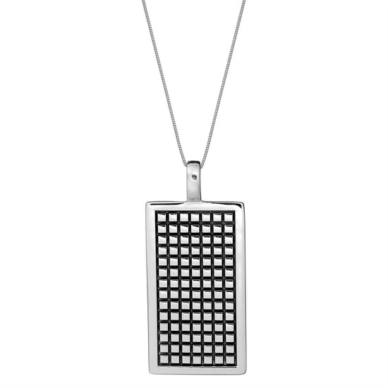 Sterling Silver Engravable Dog Tag Pendant Necklace