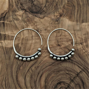 
                  
                    Karen Hill Tribe Silver Ball Bead Wire Threader Hoop Earrings
                  
                